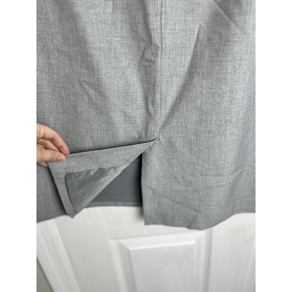 Talbots Pencil Skirt Size 14 Gray with Slash Pockets and Back Slit - Picture 6 of 8